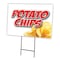 Signmission Potato Chip Yard Sign & Stake outdoor plastic coroplast window, C-1216-DS-Potato Chip C-1216-DS-Potato Chip - alternate 1